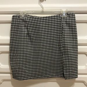 Black and White Plaid Skirt